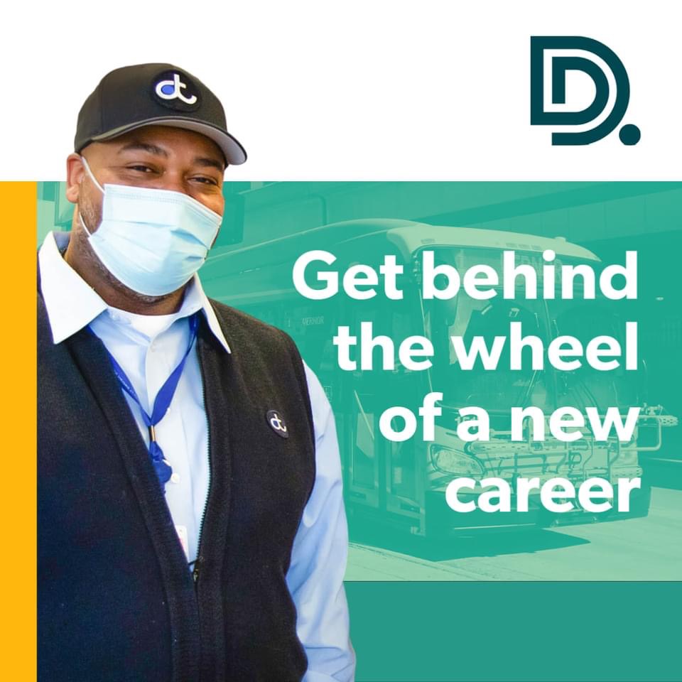 RideDDOT's tweet photo. Come work for DDOT! You can take the first steps in joining our team by attending the Tent Outdoor Job Fair on Thursday, September 23, from 10 a.m. - 2 p.m. We hope to see you there! #Jobs #JobAlert #NowHiring #Detroit #RideDDOT #career https://t.co/5XnlA3Rbwr