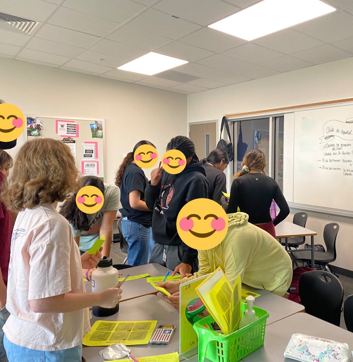 More conversation today! We are prepping for an interpersonal assessment tomorrow &amp; getting our speaking in!! Today students had an information-gap activity where they had to find partners to attend events to fill their calendars! #langchat #katyisdlote