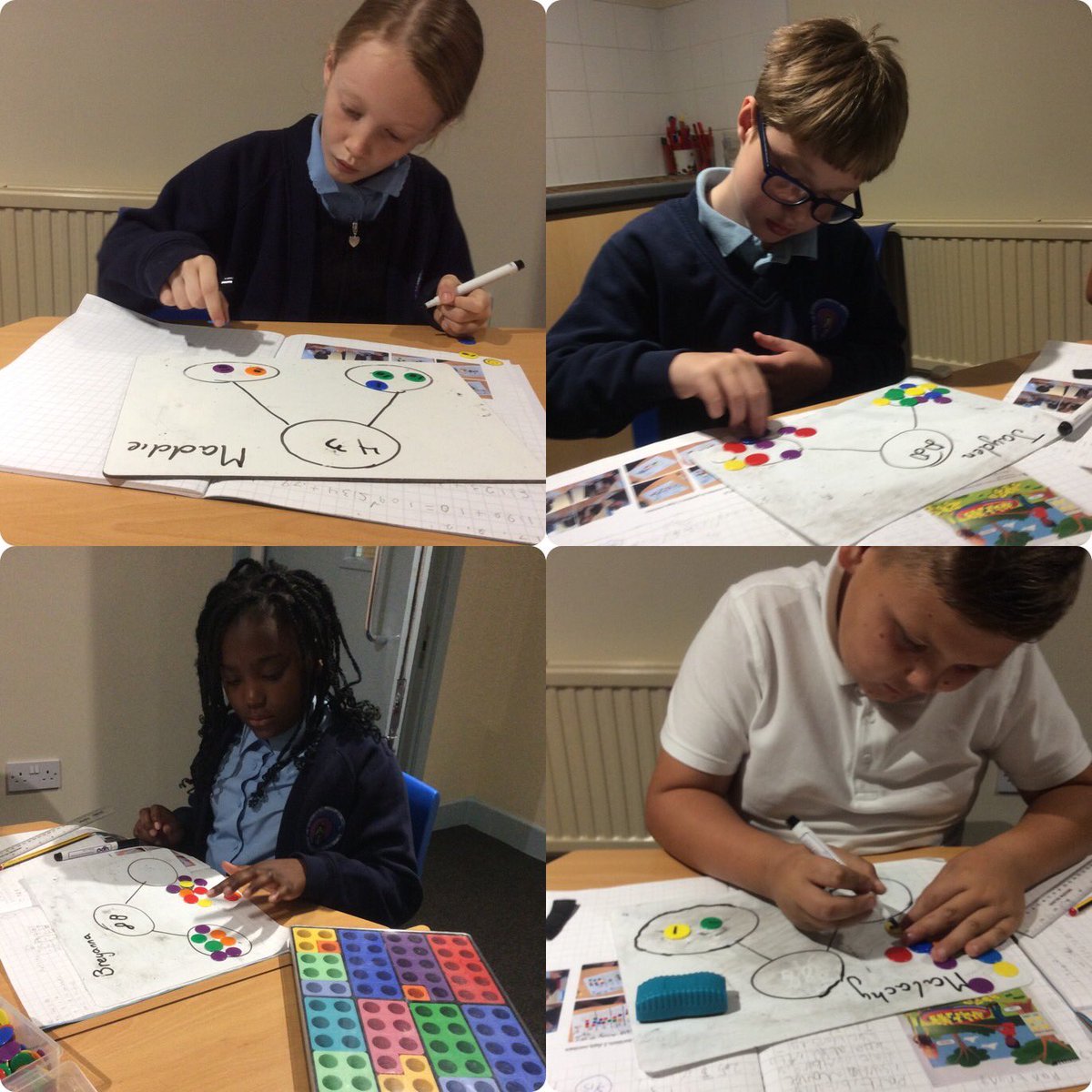 ames_miss's tweet photo. We’ve been working really hard on partitioning numbers and remembering the value of each of our digits. We tried 3 tiles, 3 mins @DavisonMiss (thank you!) as our starter today- children loved it and heard so many brilliant discussions. 👍😃 @StAnnesAncoats https://t.co/S6gGMkFwqh