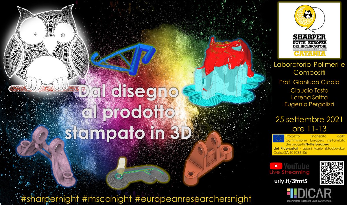 LabPolymers's tweet image. Anche quest&apos;anno saremo presenti alla @sharpernight con programma ricco di eventi rivolti ad un pubblico di tutte le età e incentrati su stampa 3D e Sviluppo Sostenibile♻️🌿
@uni_ct @DICArUnict 
24/09, 17-24 stand in Piazza Università
25/09, 11-13 diretta urly.it/3fmtf