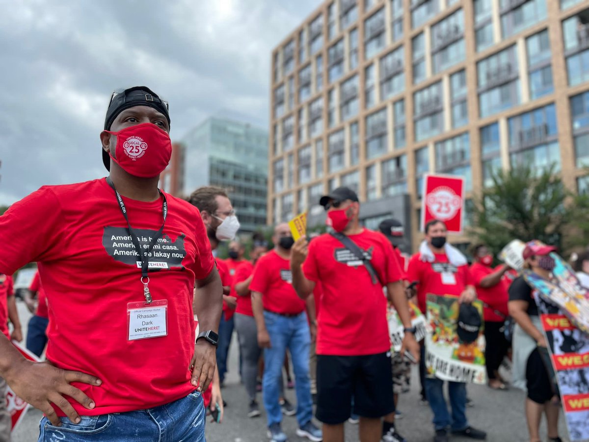 We’re marching to the Capitol today to #WelcomeBackCongress and remind them that workers’ rights are immigrant rights! #WeAreHome