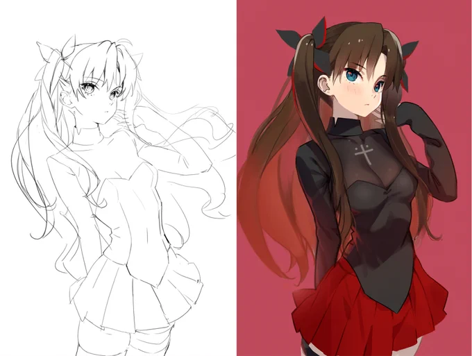 過去絵のリメイク中 