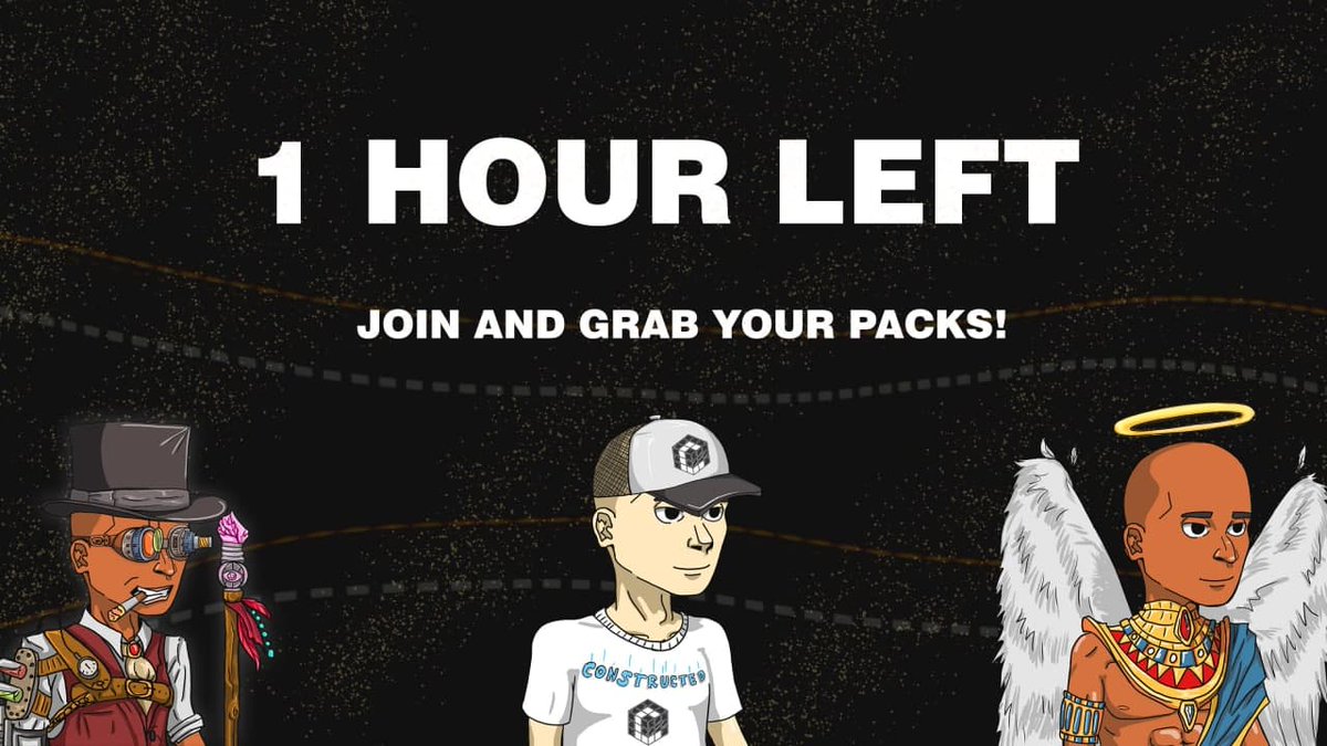 constructednft's tweet image. 1 hour left until we start the biggest and the most exciting journey! 

Grab your packs, create your NFT and explore!

wax.atomichub.io/drops/82182+82…

#NFTDrop #NFT #NFTs