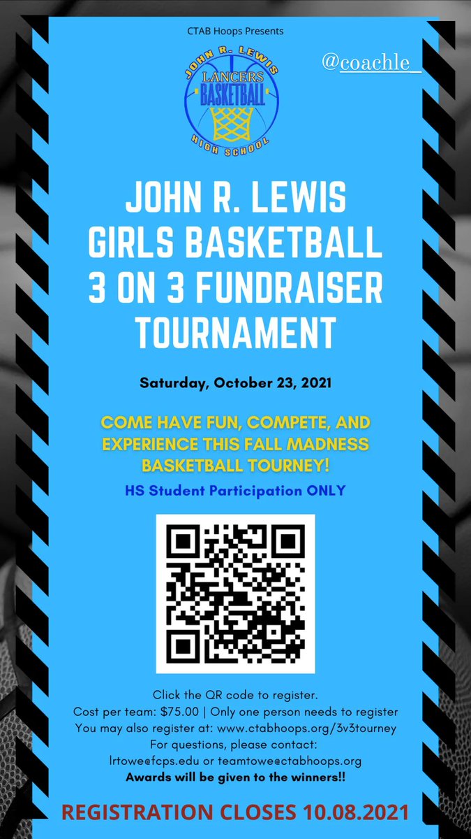 Open to ALL HS students!! Boys/Girls: REGISTER TODAY.💪🏽🏀  <a href="/Coachhaskins1/">Coachhaskins</a>
<a href="/CoachLosP/">Carlos Poindexter</a> <a href="/CoachSherm5/">Sherman Rivers</a> <a href="/CoachSJMiles/">Steve Miles</a> @CoachRob___  <a href="/Coach_Coffer/">Court Coffer</a> <a href="/CoachNikkiWoody/">Nikki Woody</a>
@LewisGirlsBball <a href="/CoachDLewis/">Dianne Lewis</a> <a href="/a_pspeaks/">Dr. A.M. Pringle Jr.</a>
ctabhoops.org/3v3tourney