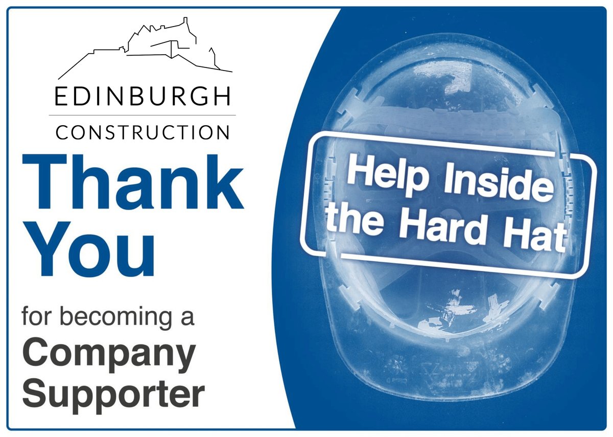 WeAreLHCharity's tweet photo. A huge thanks to @EdinburghConst2 for becoming company supporters and for helping us #HelpInsidetheHardHat

#mentalhealth #construction #HITHH https://t.co/dzv2khg5nR
