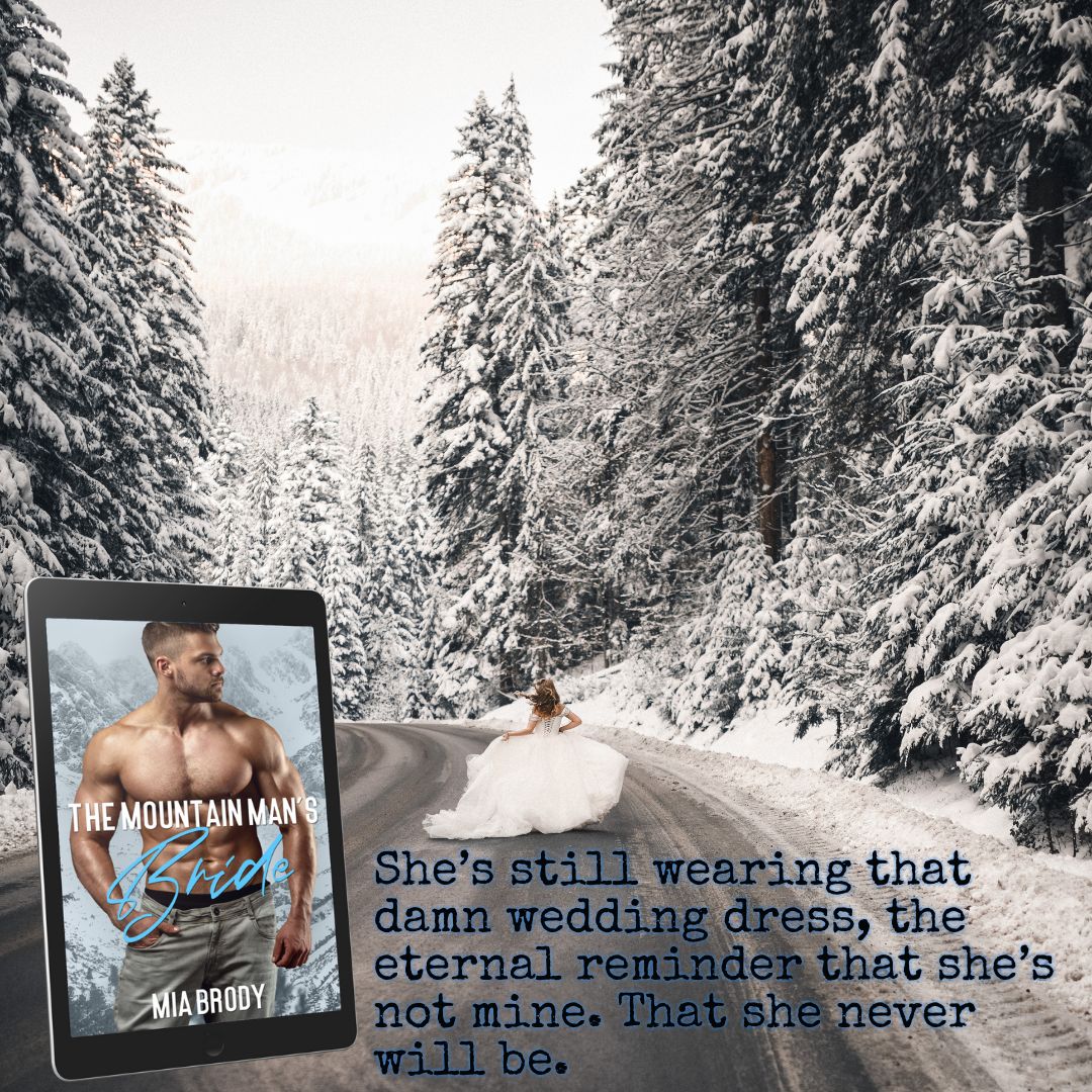 She’s still wearing that wedding dress, the eternal reminder that she’s not mine. That she never will be. Can the grumpy mountain man win the heart of this runaway bride? 🌲🌲🌲 Find out: geni.us/mountain-man-b… #steamyromance #mountbliss #newrelease