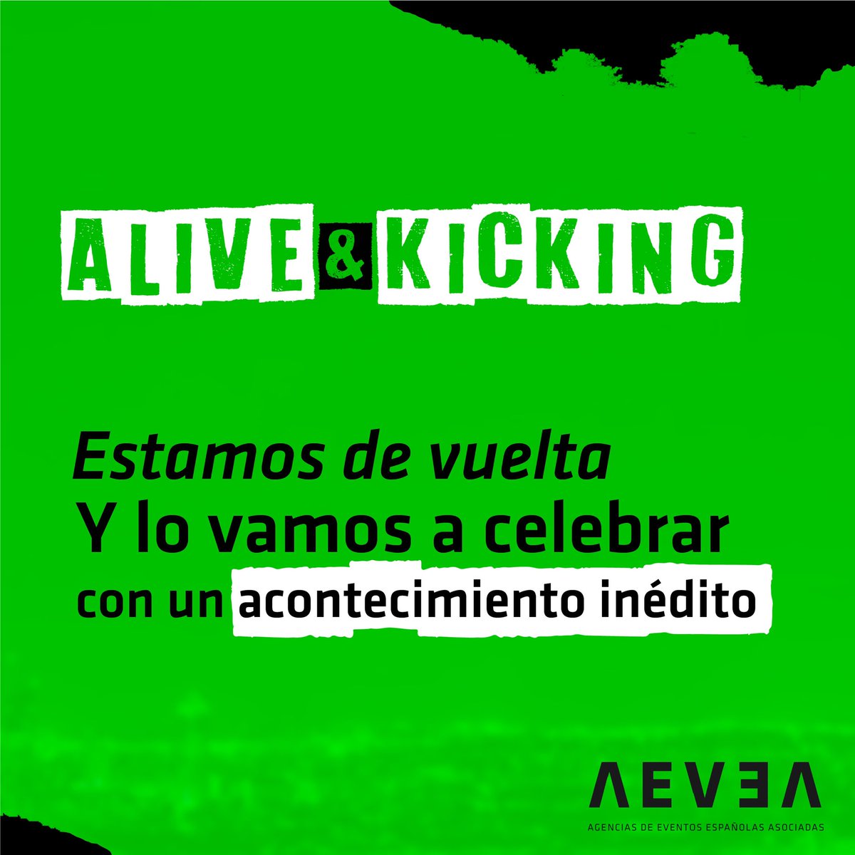 Hoy en nuestro Instagram @aevea_eventos, a las 20:10  #AEVEAPorLaSostenibilidad  #AliveandKicking #ElFuturoDeLosEventos