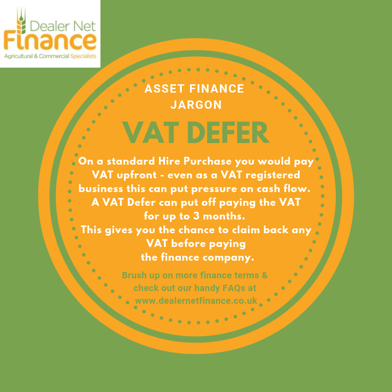 DealerNetFin's tweet image. 😕💷 Still confused by business finance jargon?

Read our breakdown of a VAT Defer below and learn more about finance by reading our handy FAQ page Here: ow.ly/xHYj50x5DZl