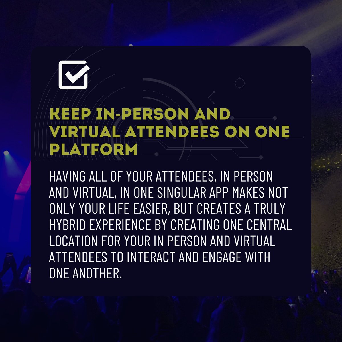 ViewStub's tweet photo. We want to see every event succeed!

That is why we are offering all the tips and resources that we have accumulated over the years and we are passing them along to YOU in our #EventTipTuesday🎉

#eventprofs #eventtips #eventplatform #eventapp #virtualevents #hybridevents https://t.co/oEXAtbZH50