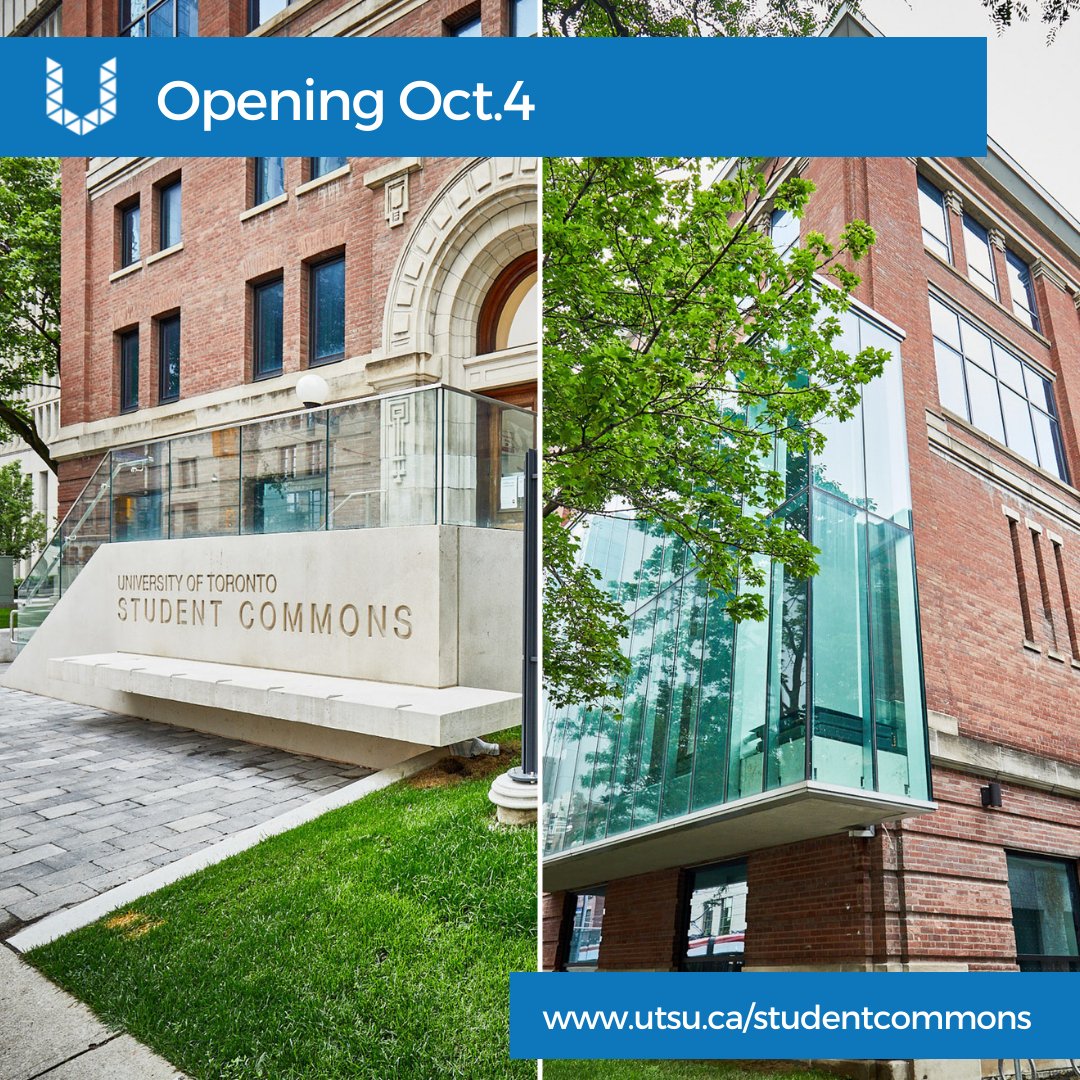 uoftsu's tweet photo. Your new central hub on campus is open. The Student Commons has lots of open spaces and meeting rooms, making it the place to be when you’re not in class.
Visit our website at https://t.co/AMEklsFHpD See you there!
#uoft #utsu #utoronto #studentcommons #university https://t.co/Uwd2vcLrvw