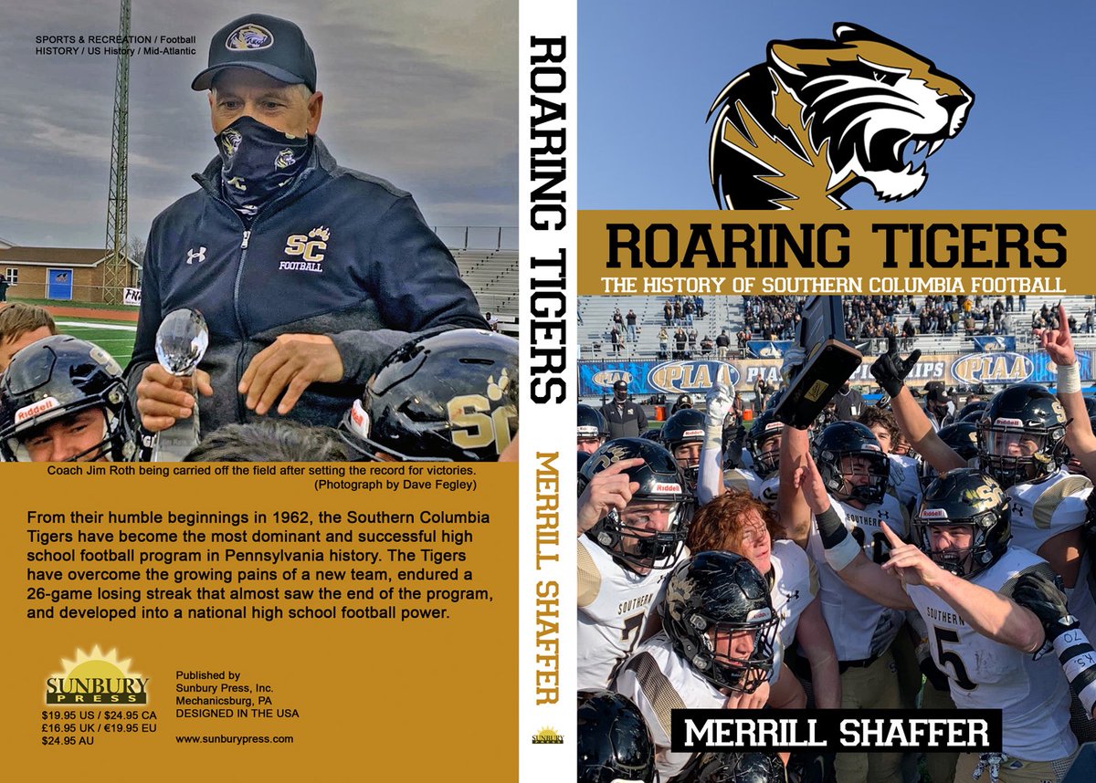 MerrillShaffer5's tweet photo. I am excited to announce that Sunbury Press has released “Roaring Tigers: The History Of Southern Columbia Football”!!
@JimColesWNEP https://t.co/nGGq9xRAtj