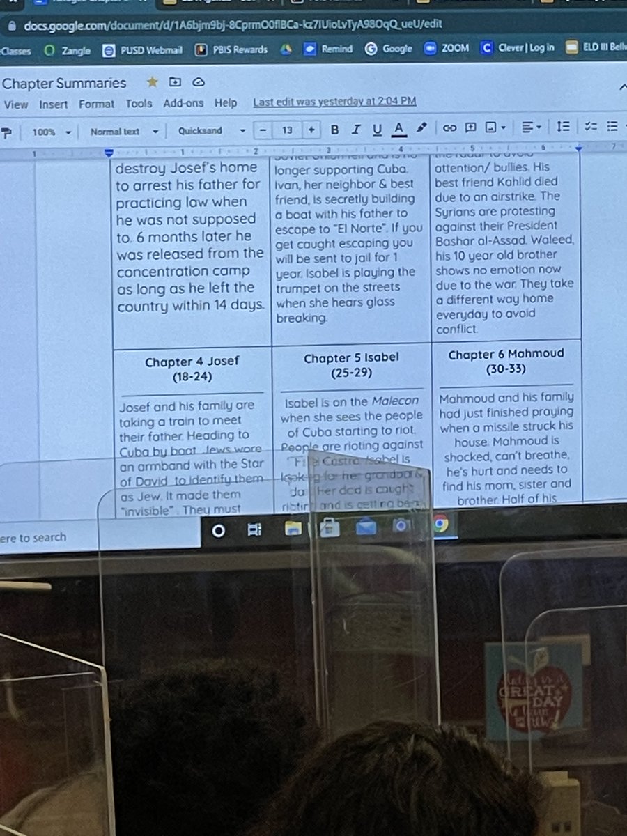 Students reading "Refugee" by Alan Gratz. Thank you, 
<a href="/vmoran902/">Vanessa Moran</a>! #ProudToBePUSD #DisciplinaryLiteracy