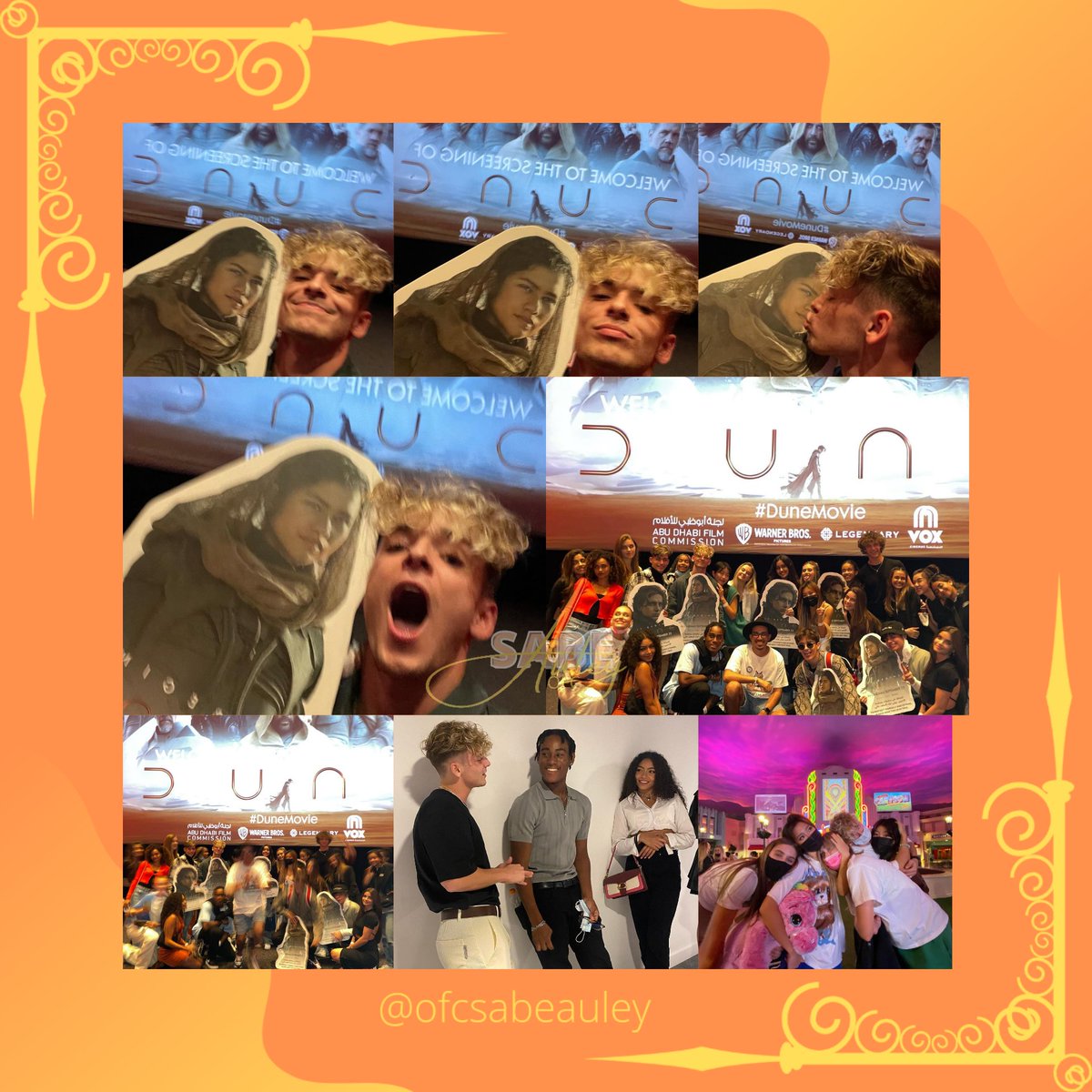 ofcsabeualey's tweet photo. Os integrantes do Now United foram hoje na premiere exclusiva do filme "Dune" em Abu Dhabi🧡💫 https://t.co/ApEd4GmaXf