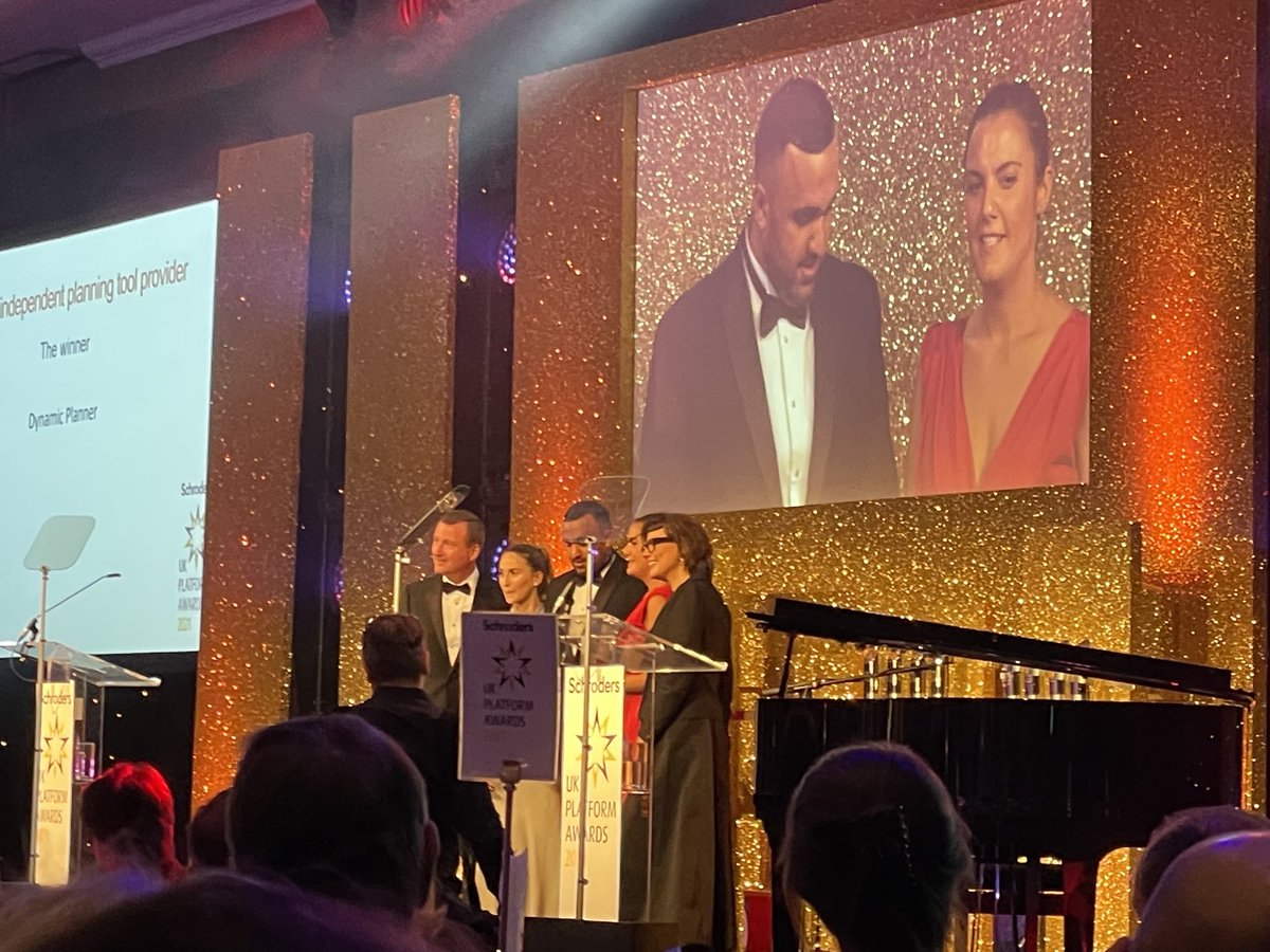 Great to win Best Independent Financial Planning Tool for the second year running at Schroder’s platform awards - thanks to all our team and clients for your support this year !