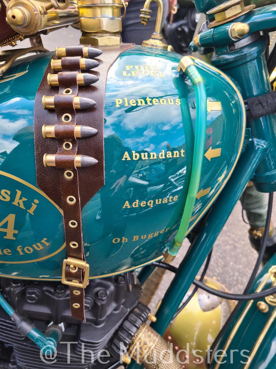 TrevorMudd's tweet photo. How about this #steampunk inspired work of art motorcycle. Built from scratch in 18 months, pretty awesome 😎 https://t.co/c8etV0dMhh