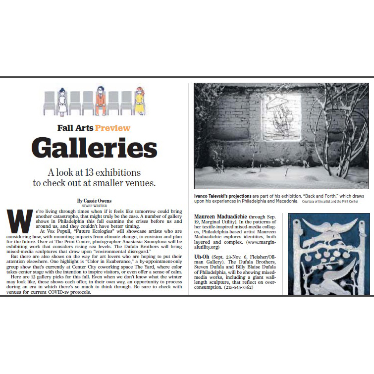 ThePrintCenter's tweet image. We're thrilled to be one of the 13 galleries featured in the @PhillyInquirer Fall Arts Preview! 

We hope to see you this Thursday, the 23rd, at 6pm for the #OpeningReception for “Anastasia Samoylova: FloodZone” and “Back and Forth: The Space in Between!”
#ThePrintCenter #phlarts