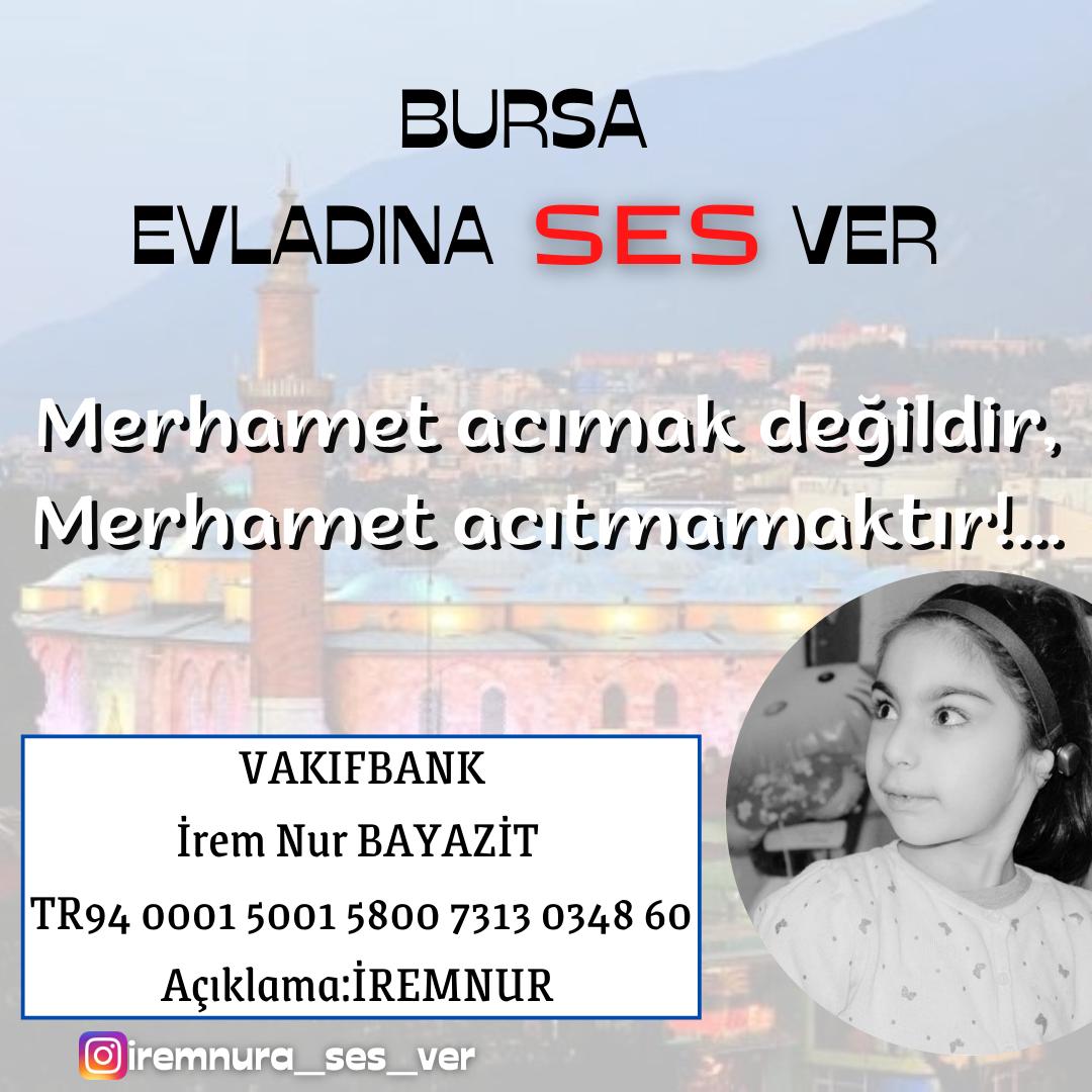 Bursa'nın evladı olan İREM NUR'un size bir çağrısı var.... <a href="/bursa/">bursa</a> <a href="/BursasporSk/">Bursaspor</a> <a href="/bursasportv73/">Bursaspor TV</a> <a href="/OzdilekHolding/">Özdilek Holding</a> <a href="/UludagIcecek/">Uludağ İçecek</a> #Deprem #MasumlarApartmanı #Bursa #Bursaspor #iremnura_ses_ver #AFairerWorld #HayallerimSeninle