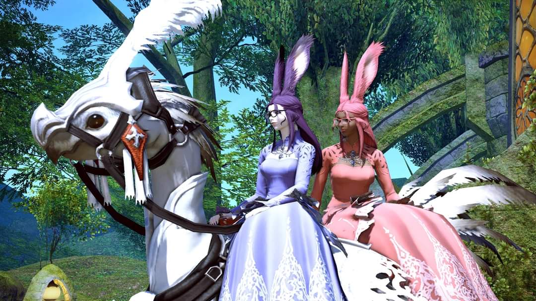 elvirawynter's tweet photo. I got married in #FFXIV purely for the 2 seater mount! 😂
#gpose #gposing #gshade #gposers #sprigganserver #viera #ffxivsnaps https://t.co/Y5RXjHMYI5
