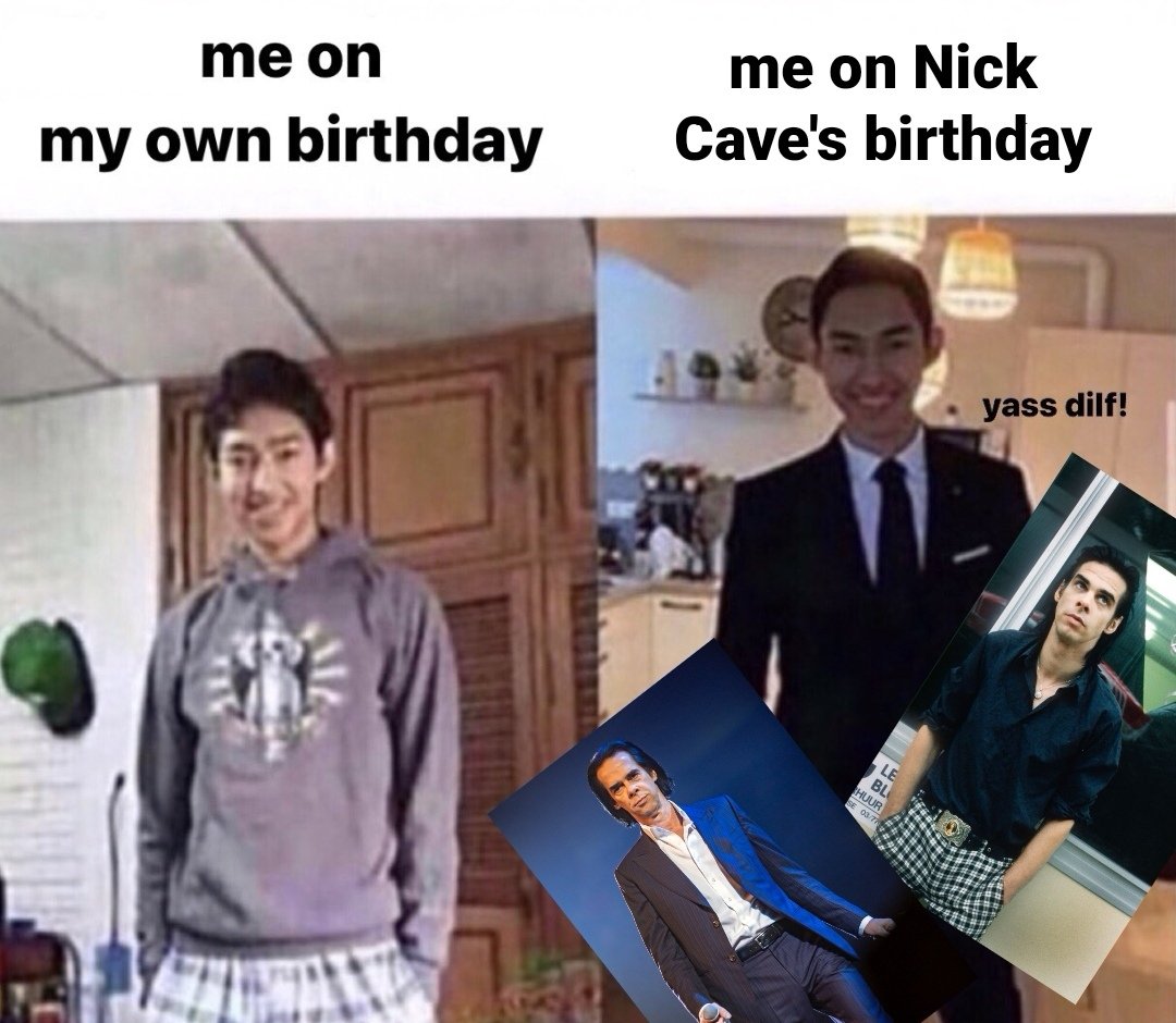 Happy birthday nick cave <3 mwuah mwuah mwuah. i wish him a wonderful birthday with family and loved ones 
