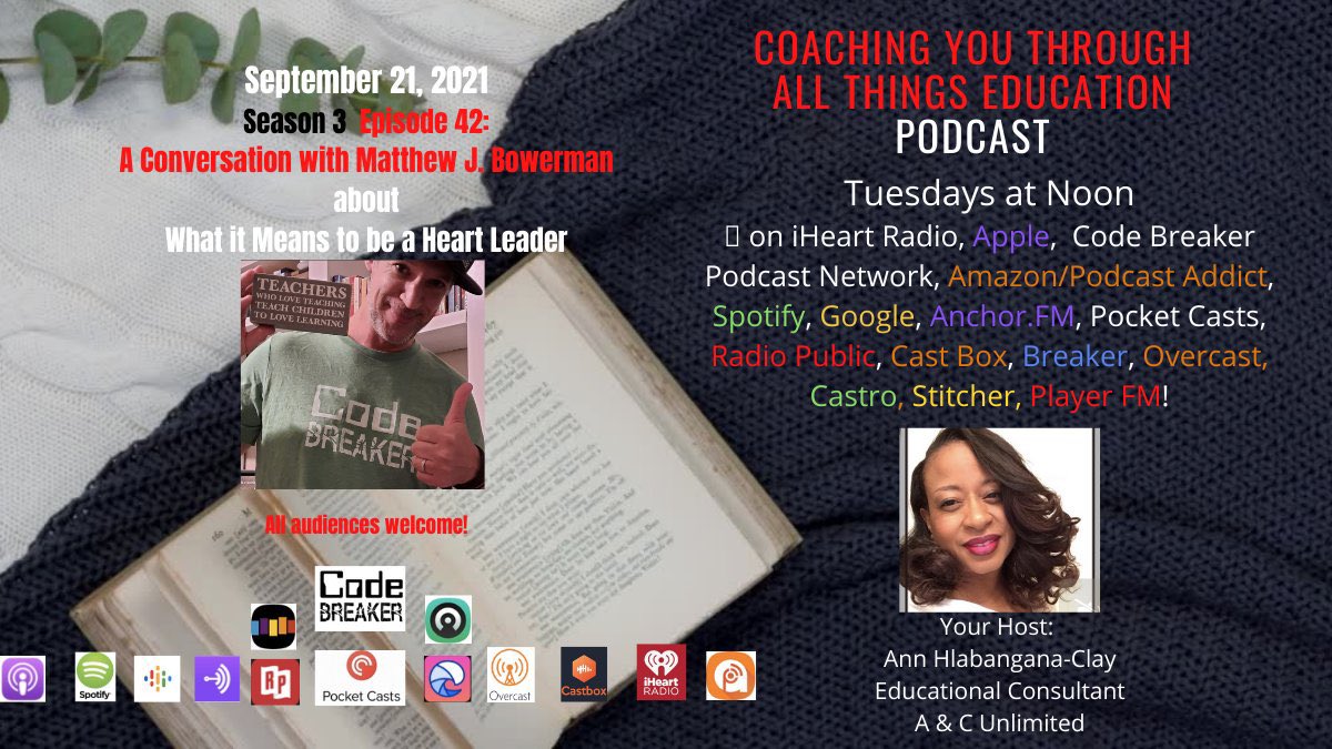 Listen to @MJBowerman & me about getting on to the business of healing our families, students & staff as well his upcoming #CodebreakerEDU book entitled 'Heart Leader'! #heartleader #podcastinterview  Listen here: pod.link/1526683932