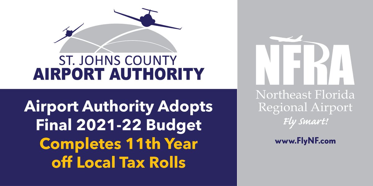 flyust's tweet image. Airport Authority Adopts Final Fiscal Year 2021-22 Budget; Completes 11th Year off Local Tax Rolls. The Authority voted not to assess ad valorem taxes during its Final Budget Hearing. Following adoption of a ‘zero’ millage resolution, the Authority adopted a balanced budget.