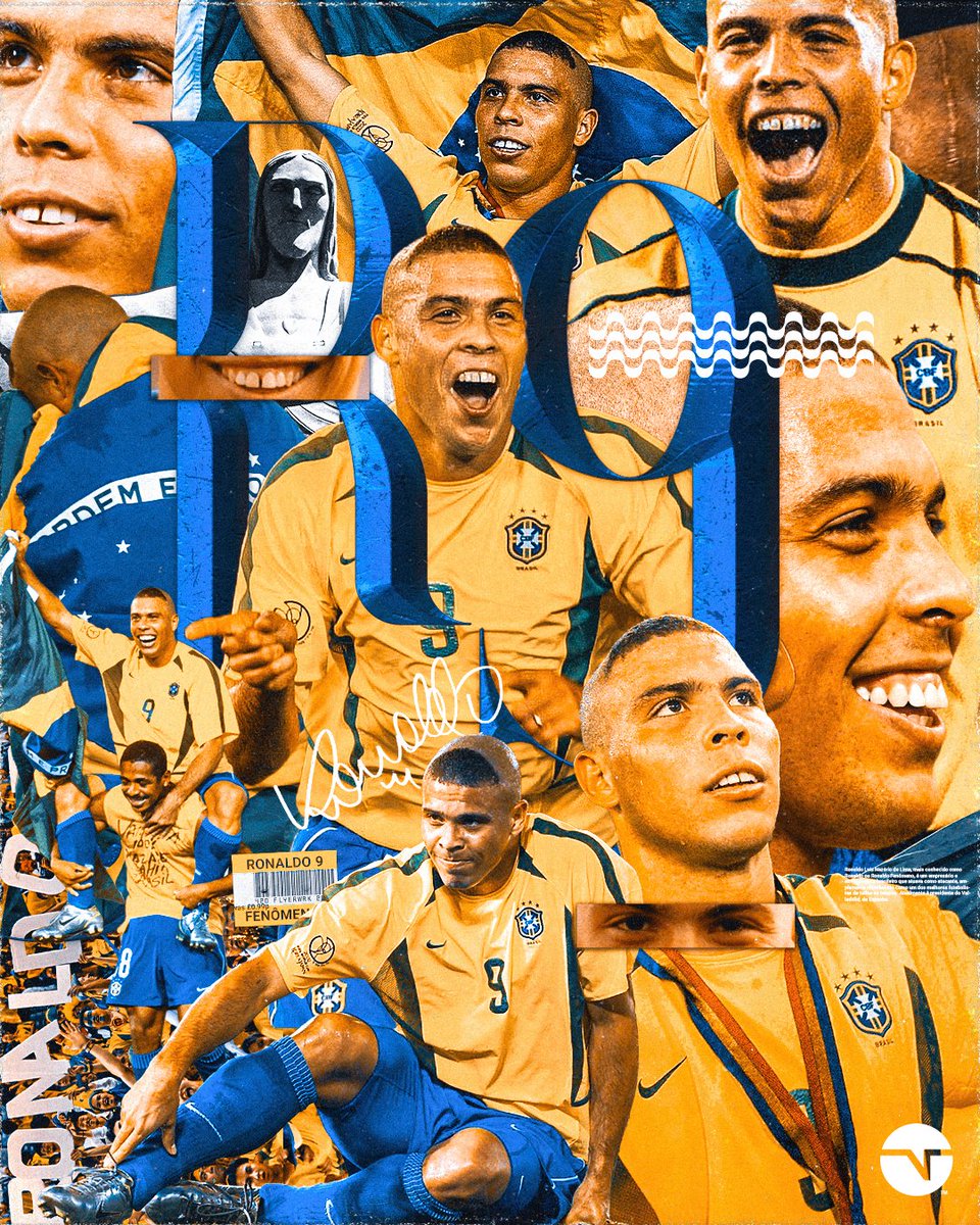 TNTSportsBR's tweet photo. O maior camisa 9 da história da #SeleçãoBrasileira completa 45 anos! 
Tem que respeitar muito o FENÔMENO! 🔥🇧🇷 https://t.co/EbGMnB31mJ