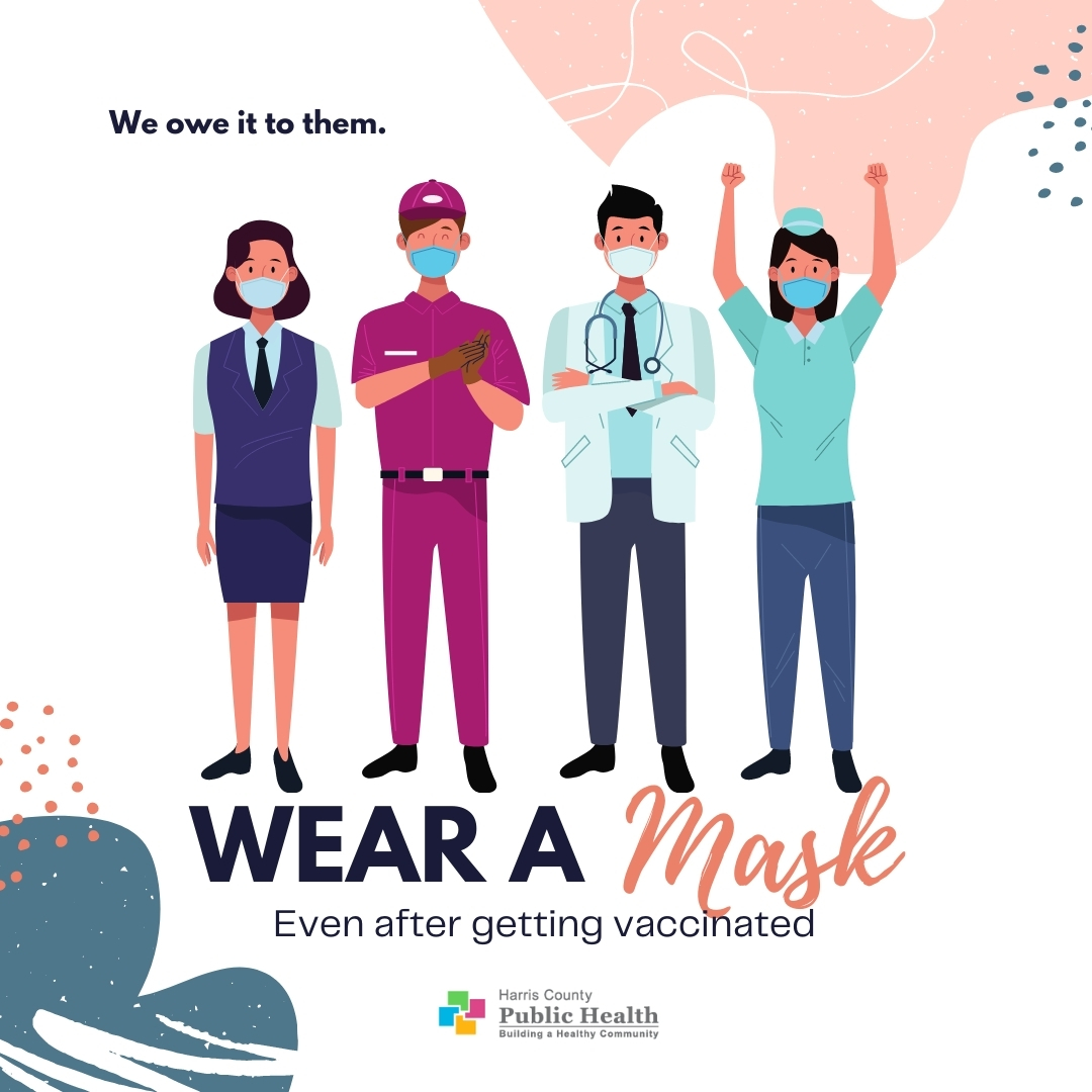 hcphtx's tweet photo. Wearing a #mask can #stopthespread of #COVID19 when you are out in public and protect yourself from getting infected with the #virus. Remember, the mask should cover your nose and mouth at the same time. Wear it and wear it RIGHT! #JustAMask https://t.co/86ASacH1JP