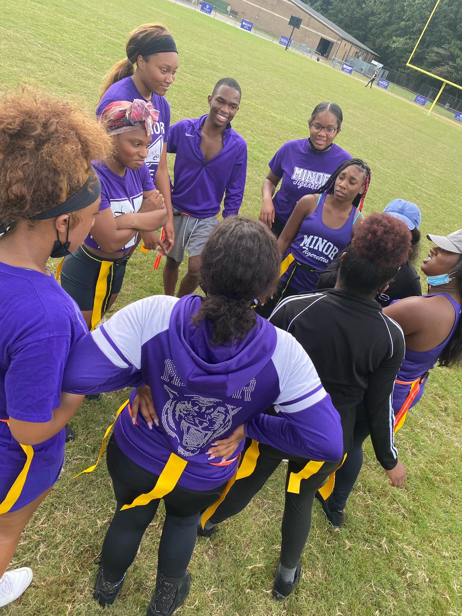 Midseason off week…our dance team, cheer team and colorguard have a little fun on the field playing flag football. @JEFCOED @Jefcoed6_12 @MHScounseling2