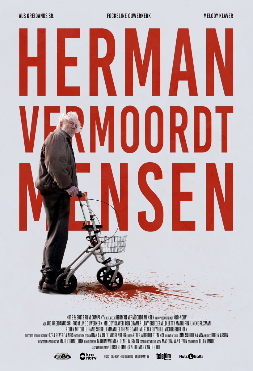 Woensdag over een week in première op het  <a href="/Nedfilmfestival/">Nederlands Film Festival</a>, in januari op tv. Scenario en regie door mij en <a href="/JoostReijmers/">Joost Reijmers</a> #hermanvermoordtmensen