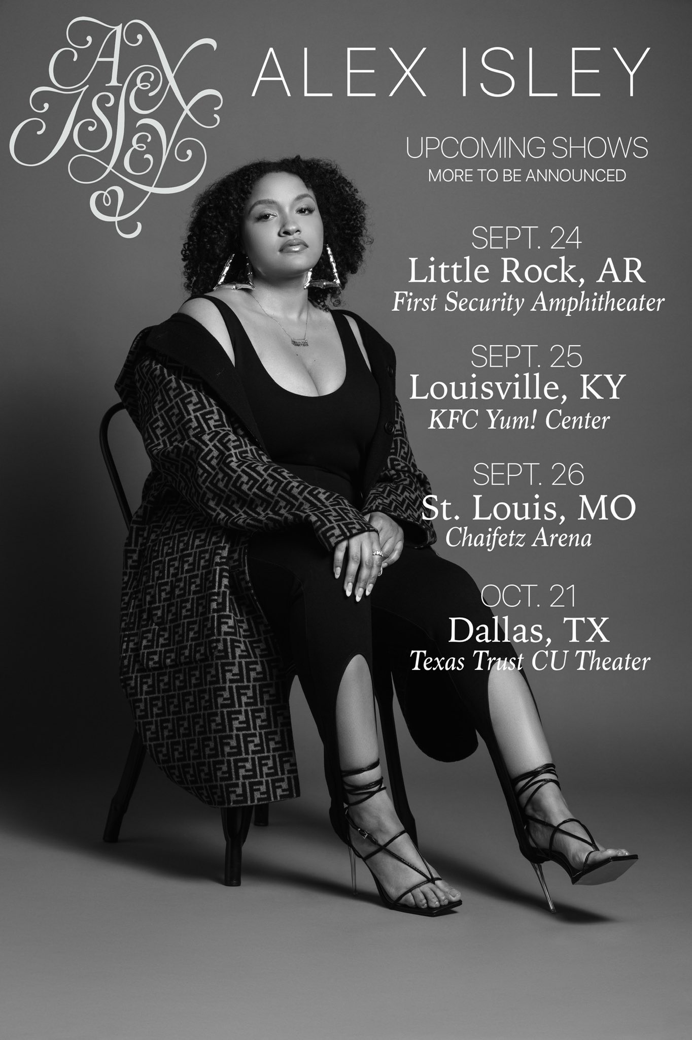 Alex Isley on Twitter "Little Rock... Louisville... and St. Louis this Alex Isley Tour 2025 Locations