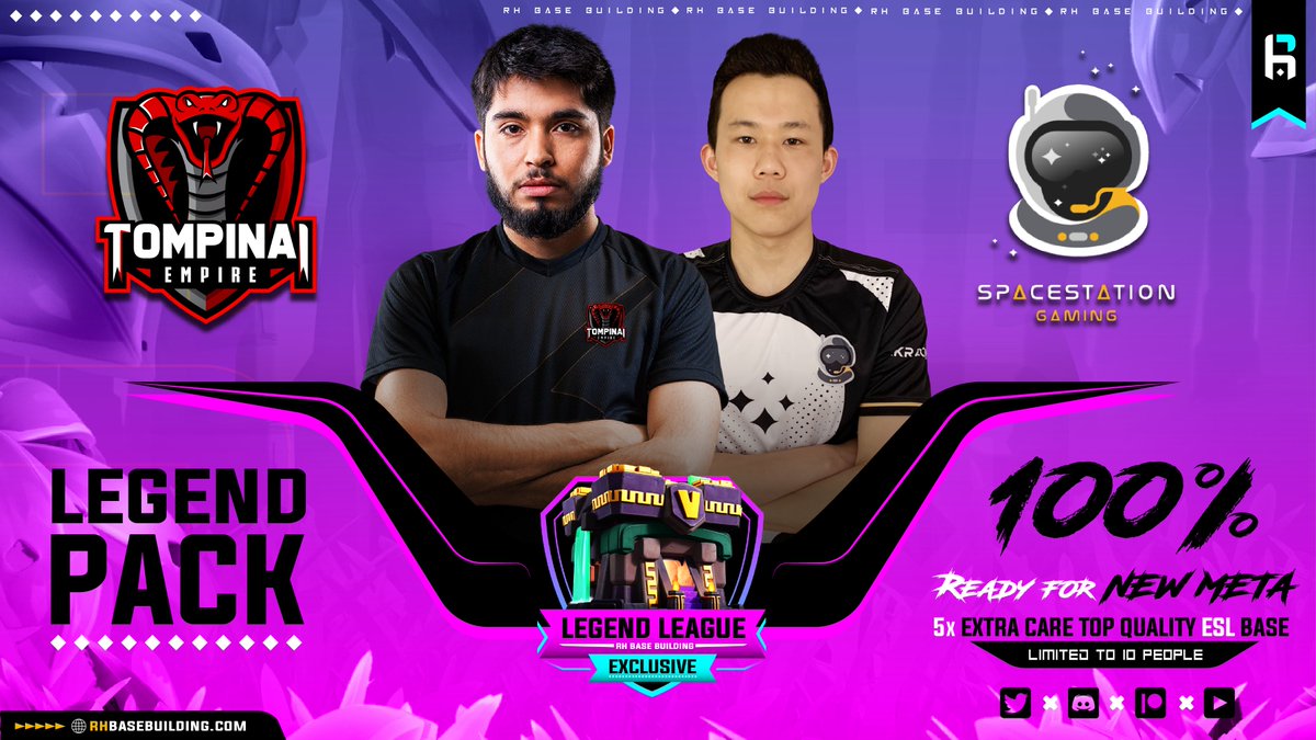 TH14 Legend League Pro Pack

A mix of Anti 2⭐️&amp; Teaser Style Layouts, built by our LL Professionals!

🇺🇸 Pshen | Spacestation Gaming
🇨🇱 Maicol | Tompinai Empire

💯100% Tested &amp; 🏆5500+ Ready

⛔️Limited to 10 People⛔️

⬇️ORDER NOW!⬇️
🔥(Instant Delivery)
🔗rhbasebuilding.com/product/th14-l…