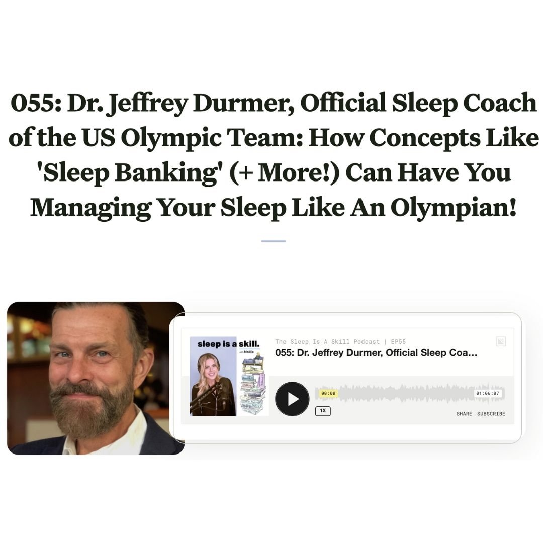 seesparkgo's tweet image. Tune into @SleepIsASkill podcast to hear Dr. Jeffrey Durmer of Nox Health discuss various topics such as the three key components of sleep, “sleep banking” and more. You won’t want to miss this from the official sleep coach of the 2021 U.S. Olympic Team! bit.ly/3zxgu7K