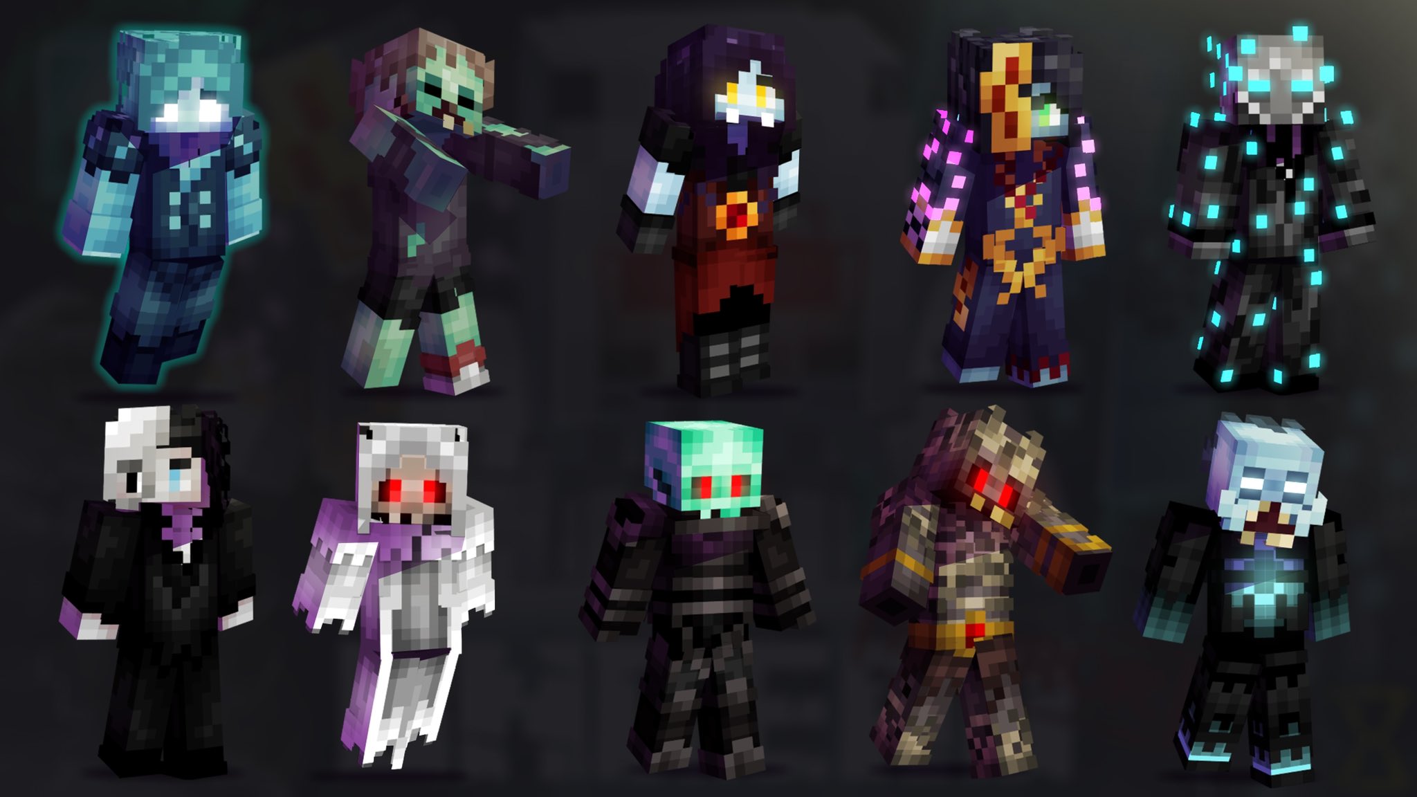 Dark Glitches by Hourglass Studios (Minecraft Skin Pack