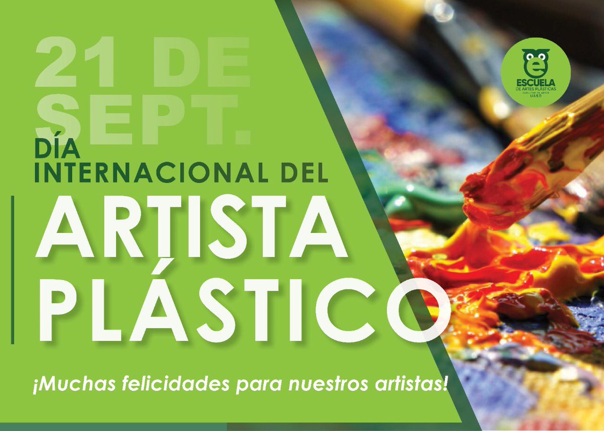 eliosnetvidal's tweet photo. El 21 de septiembre se celebra el Día del Artista Plástico, con el objetivo de reivindicar y homenajear el trabajo creativo de los artistas plásticos en todo el mundo.
#artistasplasticos #artistas https://t.co/DBgfq3S60A