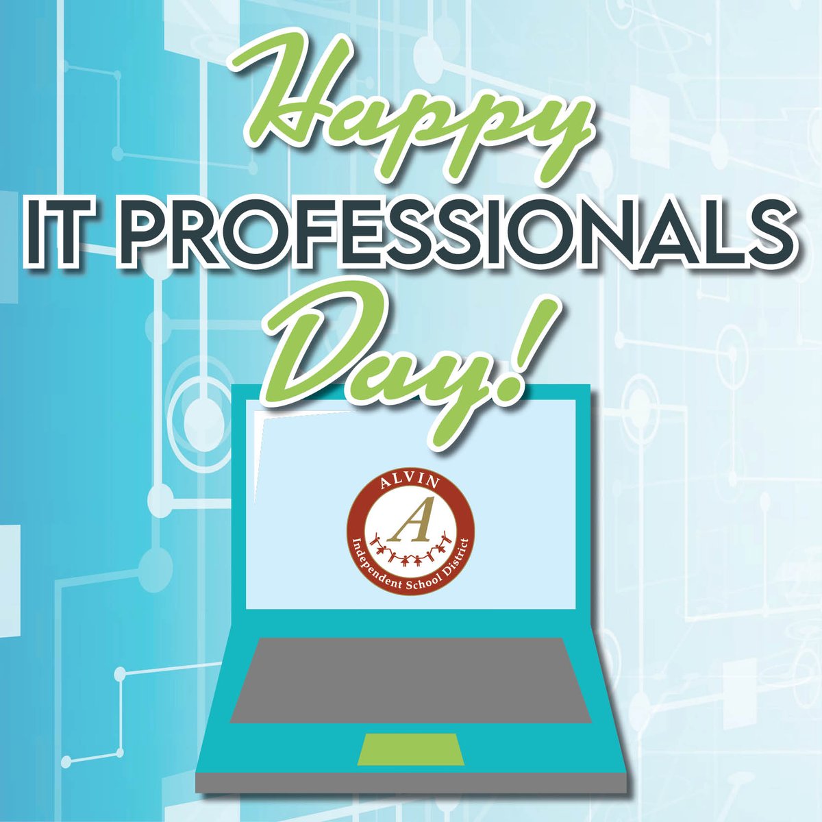 Today is National IT Professionals Day! Thank you to the members of the Alvin ISD technology department who go above and beyond to keep our systems running smoothly each and every day!! 💻 🖥️ 🎉