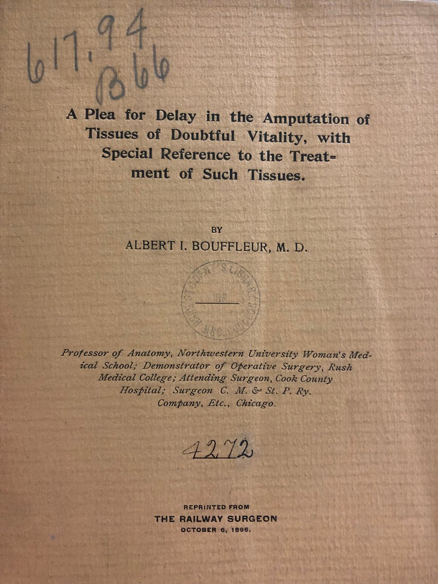 RushArchives's tweet photo. #RailwaySafetyWeek The National Assoc. of Railway Surgeons est. in #Chicago, 1888. Several Rush alumni & faculty were railway surgeons, late 1800s. Railway surgeon skills would be recognized today in emergency medicine & trauma surgery. ๐งต@RushUniversity @RushMedical #histmed https://t.co/TZuHuBJkHQ