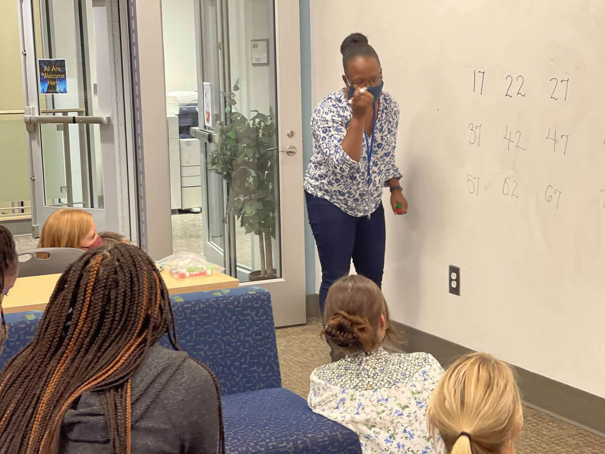 jgough's tweet image. What did you do for PD today? #TrinityLearns new faculty join math specialists @CooteMrs @bholden86 for math practices and choral counting. #InstructionalCore we learn more.