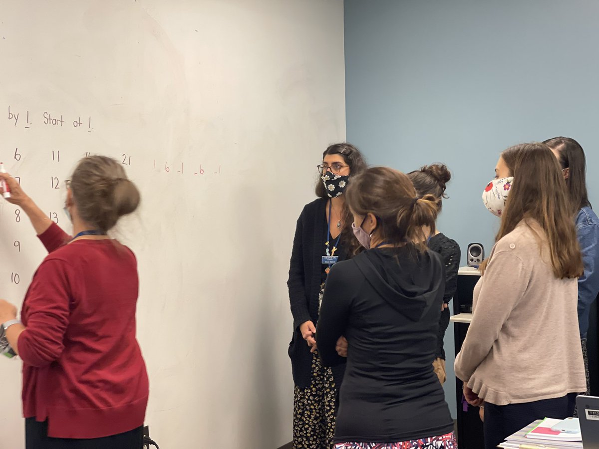 jgough's tweet image. What did you do for PD today? #TrinityLearns new faculty join math specialists @CooteMrs @bholden86 for math practices and choral counting. #InstructionalCore we learn more.