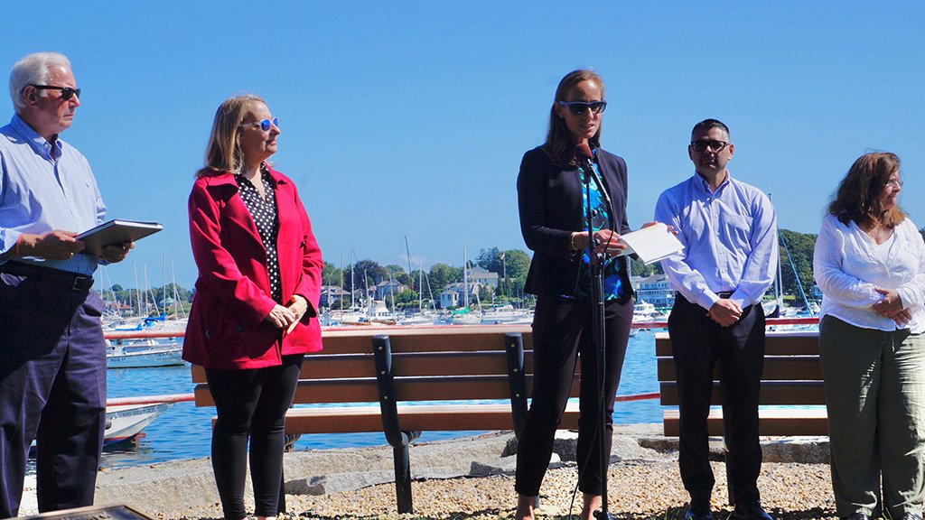 MassCZM's tweet photo. Today in Marblehead, as part of #MAClimateWeek, CZM celebrated the start of 19 new #CoastalResilience Grant projects. https://t.co/ZrwFDg8huG