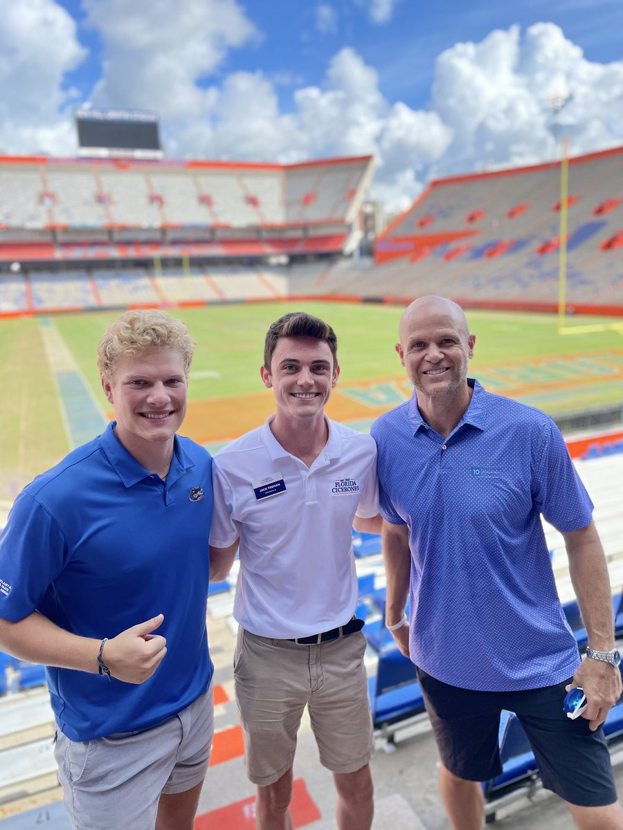 Super grateful for the <a href="/UF/">FLORIDA</a> campus tour for my oldest son today by Hannah and Jack <a href="/FLcicerones/">Florida Cicerones</a>. 
Proud of my <a href="/UFJSchool/">UF College of Journalism and Communications</a> education and honored to show my family a Top 5 public university! 
#GoGators #UFtop5