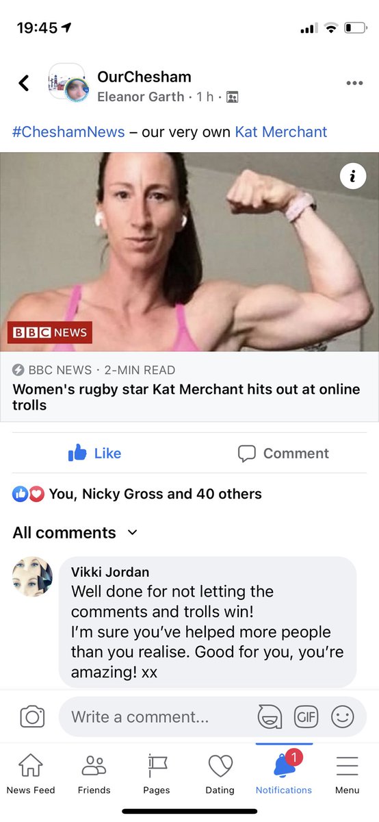 KatMerchant14's tweet image. Why do we need to speak up about bullying? Just look at one of the first comments on this article about trolls…. calling me a man #trolls #bekind #dobetter