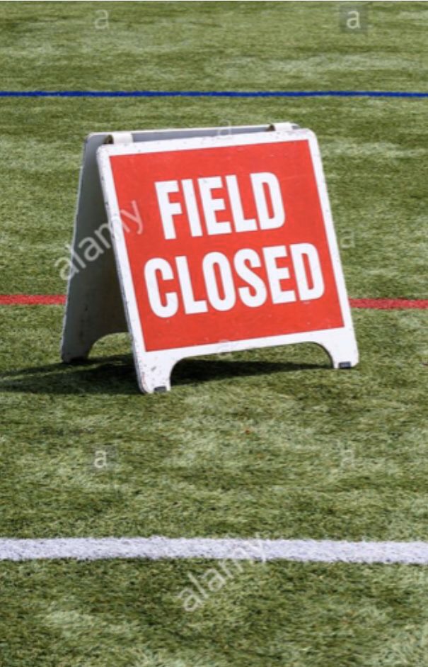 Due to over saturated fields,all youth soccer games have been cancelled for today, Tuesday, September 21, 2021.