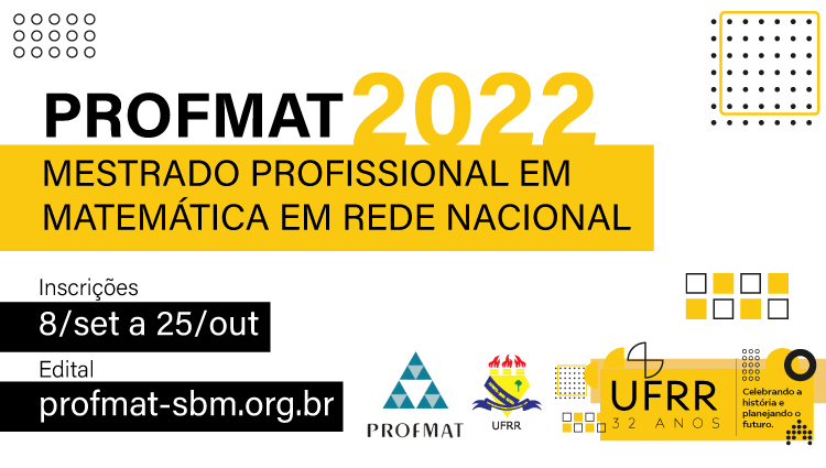 UFRROficial's tweet photo. As inscrições para o Mestrado Profissional em Matemática já começaram. Foram ofertadas 10 vagas.
Os interessados devem se inscrever exclusivamente pela página https://t.co/4fVZg5GS5F até o dia 25 de outubro.
Acesse: https://t.co/bLDNmOKoVR
#ufrr #ufrr32anos #profmat #mestrado https://t.co/tYFTRaKTx5