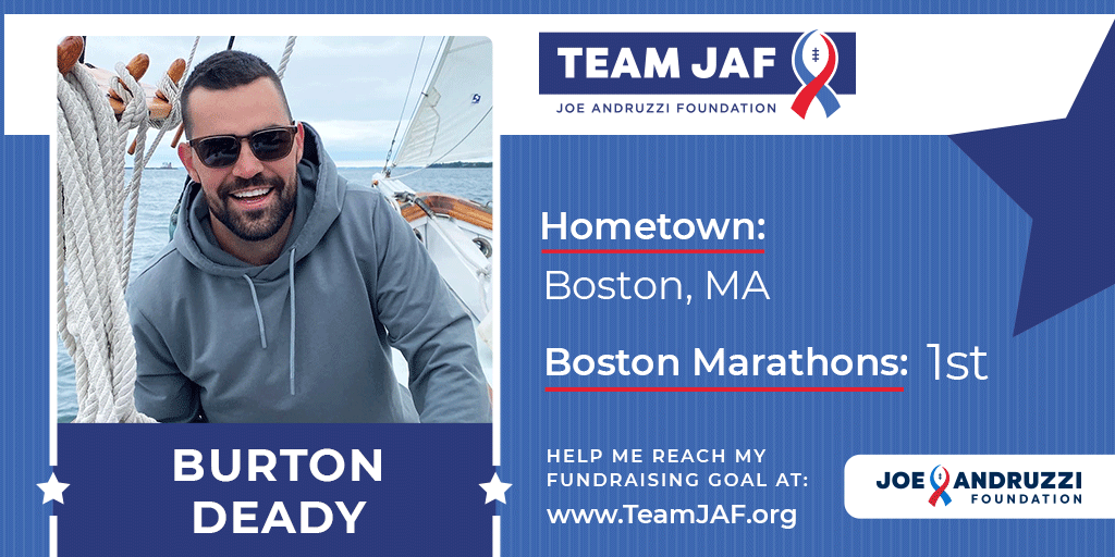 "I'm running because good health is a prerequisite for a happy life, and to morally and financially support those fighting cancer."

Less than three weeks until the <a href="/bostonmarathon/">Boston Marathon</a>! Have you made a donation to #TeamJAF? buff.ly/3rGJ1oM