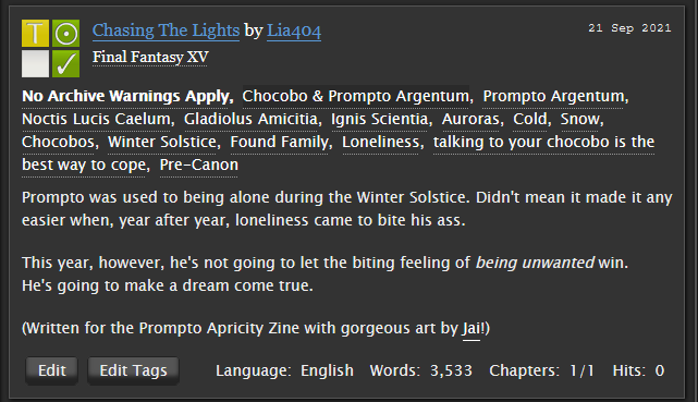 Another "Fandom for charity" project completed. 
Needless to say, I'm really happy 😊

You can find my story, along with @jai_argentum 's gorgeous art, here: archiveofourown.org/works/34014748
Thanks Jai for agreeing to work with me on this project! 💕