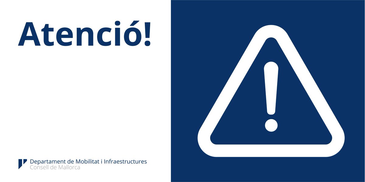 Carreteres de Mallorca Consell de Mallorca on Twitter "⚠️‼️CARRETERA TANCADA al trànsit a la