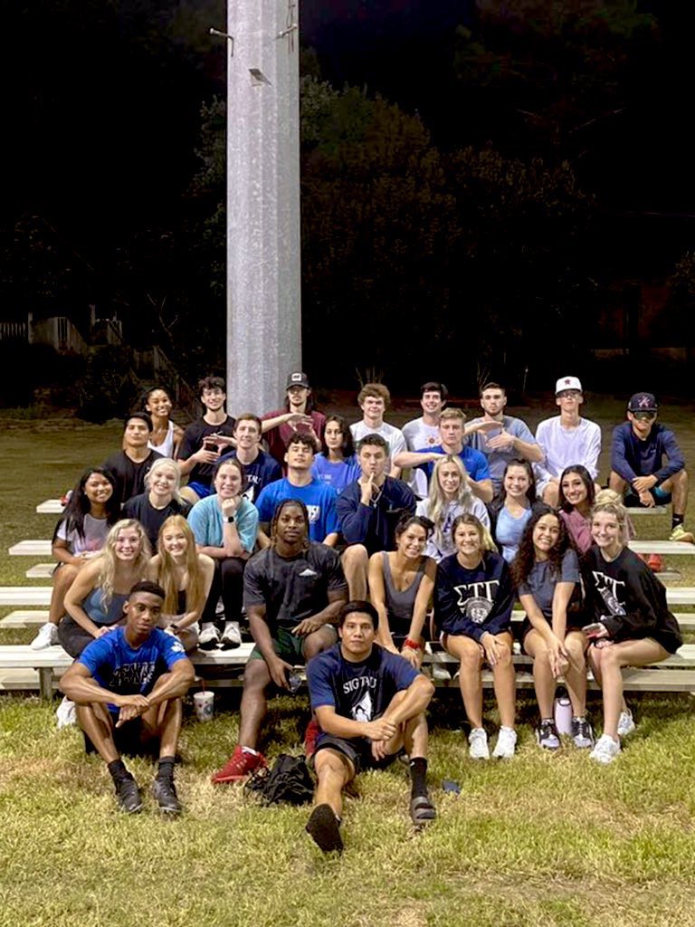 Congratulations to the soccer team, improving our record to 2-0 after defeating <a href="/SFAThetaChi/">SFASU Theta Chi</a> 7-0 last night! #STK #RushSigTau