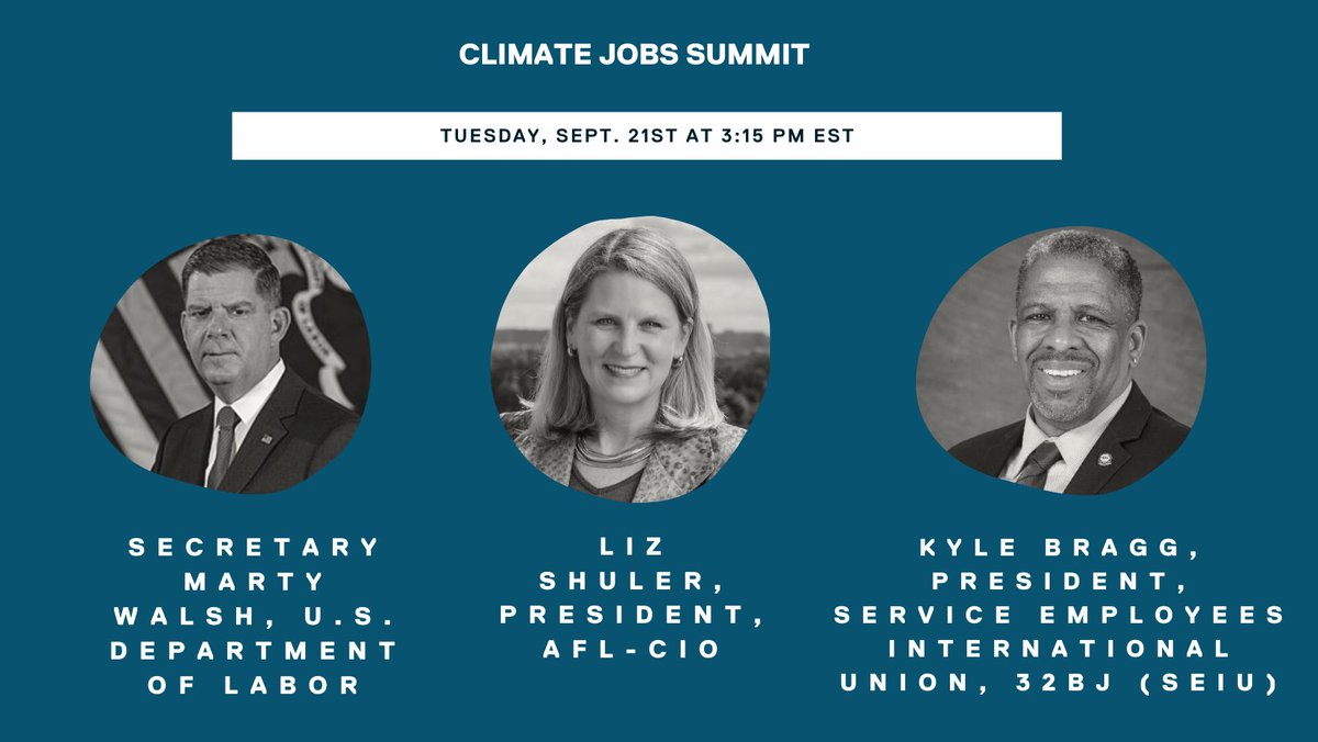 #ClimateJobsSummit Up next: 
@SecMartyWalsh @lizshuler @kyle32bj 

Log on now:
➡️summit.ecornell.com/climate-jobs-2…
@AFLCIO @32BJSEIU #ClimateJobs