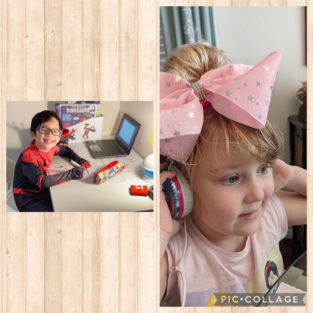 scvams's tweet photo. These stylish students are mastering kindergarten… virtually! https://t.co/EVcpbL9bNx