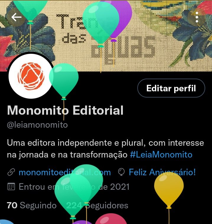Olha o balãozinho! 🥳

Tô fazendo 4 aninhos, gente! E nesse tempo todo me dediquei a entregar livros incríveis pra vocês! 📚 Quem concorda respira! 🤭

É claro que vai rolar promoção de livro pra gente comemorar junto! 🎉🎊🎈🎂 Fica de 👀 que logo tem novidade.

#LeiaMonomito